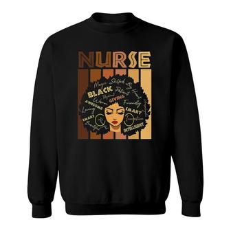 Black Strong Nurse Afro Love Melanin African American Women Sweatshirt | Mazezy