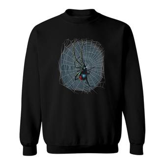 Black Widows Spider Arachnid Spider Web Sweatshirt | Mazezy