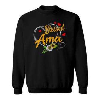 Blessed Ama Grandma Mother's Day Gift Sweatshirt | Mazezy