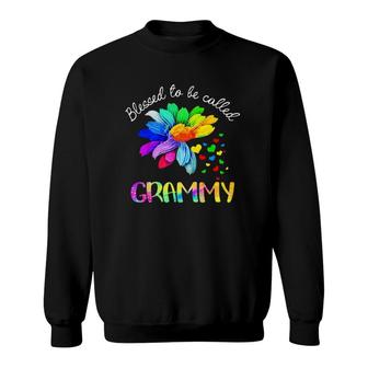 Blessed Grandma Colorful Flower Blessed To Be Called Grammy Mother's Day Gift Sweatshirt | Mazezy