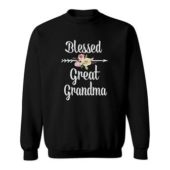 Blessed Great Grandma Flower Sweatshirt | Mazezy