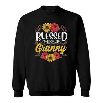 Blessed To Be Called Granny Cute Floral Mother's Day Sweatshirt | Mazezy