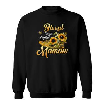 Blessed To Be Called Mamaw Sunflower Grandma Sweatshirt | Mazezy