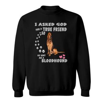 Bloodhound Saying Mom Dad Print Hunting Sleuth Hound Dog Sweatshirt | Mazezy