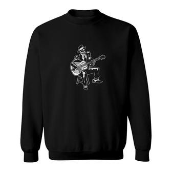 Blues Music Skeleton Bluesman Sweatshirt | Mazezy DE