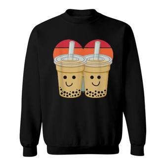 Boba Milk Tea Kawaii Bubble Tea Cartoon Boba Milk Tea Sweatshirt | Mazezy