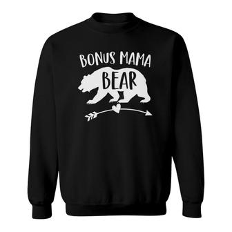 Bonus Mama Bear Best Step Mom Ever Stepmom Cute Stepmother Sweatshirt | Mazezy