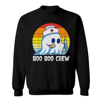Boo Boo Crew Lustiges Krankenschwester Halloween Geist Kostüm Rn Krankenschwester Sweatshirt | Mazezy