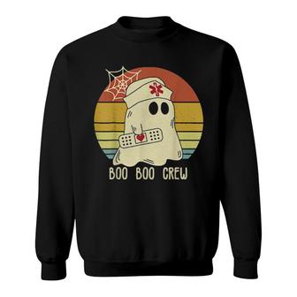 Boo Boo Crew Nurse Ghost Halloween Nurse Sweatshirt | Mazezy