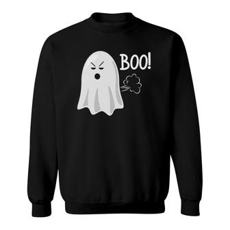 Boo I Fart Easily - Scary Funny Halloween Boo Ghost Farting Sweatshirt | Mazezy