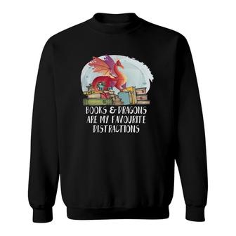Book Reader Book Dragon Guarding Some Books 135 Reading Library Sweatshirt | Mazezy