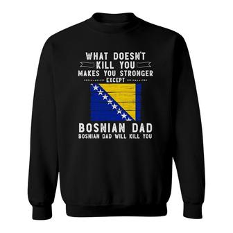 Bosnia & Herzegovina Dad Gifts For Men Father's Day Sweatshirt | Mazezy