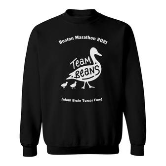 Boston Marathon 2021 Team Beans Infant Brain Tumor Fund Sweatshirt | Mazezy