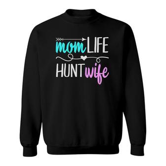 Bow Hunter Mom Life Hunters Wife Gift Funny Duck Deer Hunting Sweatshirt | Mazezy