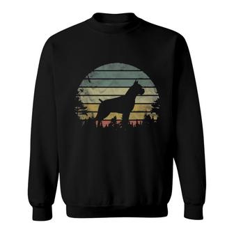 Boxer Retro Vintage 60S 70S Sunset Dogss Sweatshirt | Mazezy