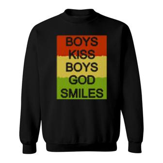 Boys Kiss Boys God Smile Sweatshirt | Mazezy