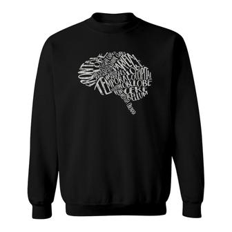 Brain Typographyrn Neuroscience Nurse Neurologist Sweatshirt | Mazezy