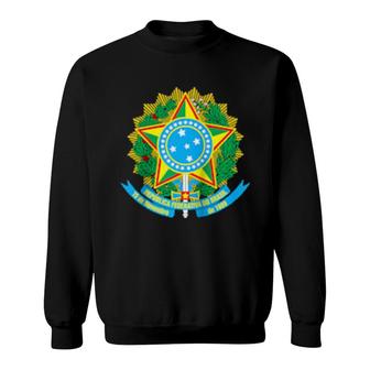 Brazil Coat Of Arms Brazilian Tee Flag Souvenir Sweatshirt | Mazezy