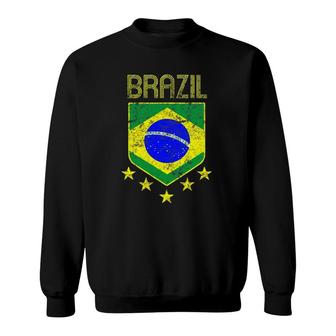 Brazil Soccer Jersey Vintage Brasil Kid Size Available Sweatshirt | Mazezy