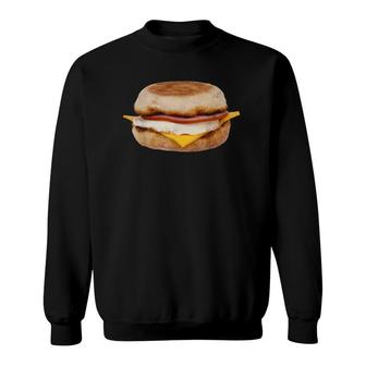 Breakfast Sandwich Eggs Cheese Savory Ham Sweatshirt | Mazezy