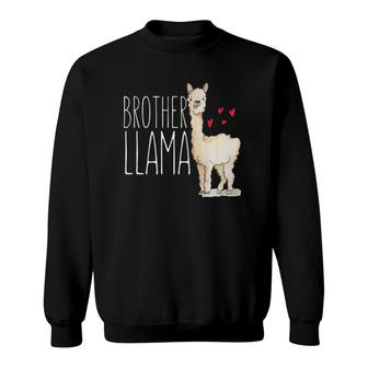 Brother Llama Matching Family Tribe Kids Son Boys Sweatshirt | Mazezy