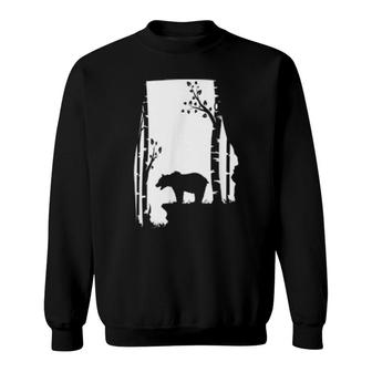 Brown Grizzly Bear Hunting Alabama Map Hunter  Sweatshirt