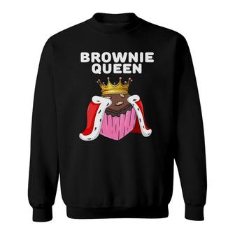 Brownie Queen Womens Brownie Lover Cute Brownie Sweatshirt | Mazezy