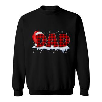 Buffalo Plaid Family Matching Dad Christmas Pajama Sweatshirt | Mazezy