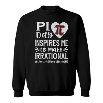 Buffalo Plaid Pi Symbol Pi Day Inspires Me Math Lover Gifts Sweatshirt - Thegiftio UK