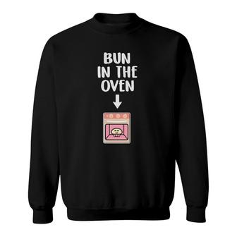 Bun In The Oven Pregnancy Announcement Expecting Mother Sweatshirt | Mazezy