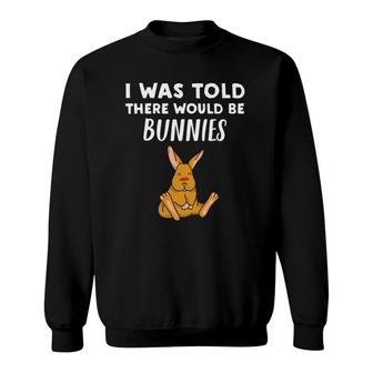 Bunny Lover Gift I Was Told There Would Be Bunnies Sweatshirt | Mazezy