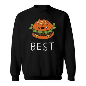 Burger Best Friends Siblings Father And Son Matching Sweatshirt | Mazezy