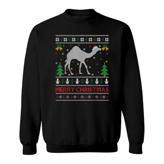 Camel Animal Ugly Santa Camel Christmas Sweatshirt | Mazezy