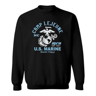 Camp Lejeune US Marine United States Marine Corps Sweatshirt | Mazezy DE