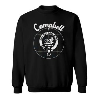 Campbell Clan Scottish Name Coat Of Arms Tartan Sweatshirt | Mazezy