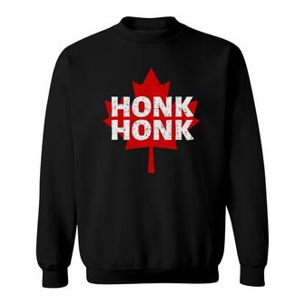 Canadian Trucker Canada Freedom Convoy Honk Honk Sweatshirt | Mazezy