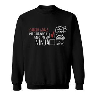 Career Goals Mechanical Engineer Sweatshirt | Mazezy