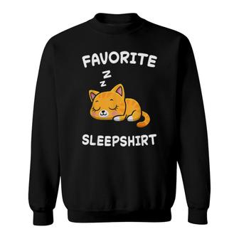 Cat Cats Nap Sleeping Sleep Pajama Pajamas Nightgown Sweatshirt | Mazezy