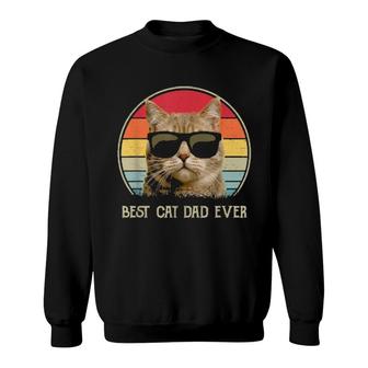 Cat Dad 2022 Vintage Best Cat Dad Ever Sweatshirt | Mazezy