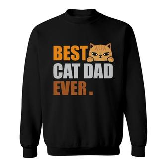 Cat Dad Fathers Day Kitty Daddy Papa Christmas Sweatshirt | Mazezy
