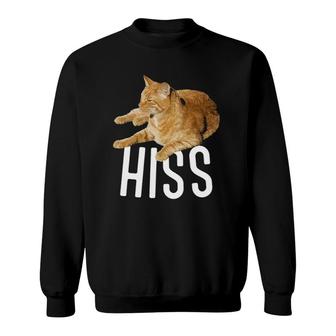 Cat Hiss Tabby Lover And Funny Graphic Gift Sweatshirt | Mazezy