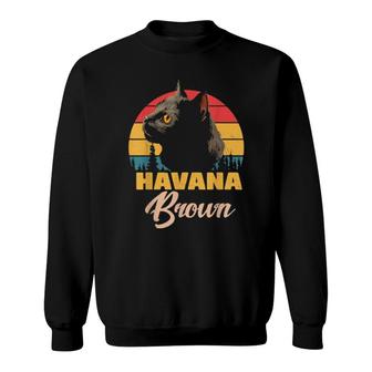 Cats 365 Retro Havana Brown Cat  Sweatshirt