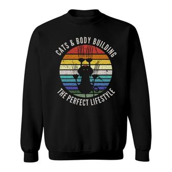 Cats & Body Building Sweatshirt | Mazezy