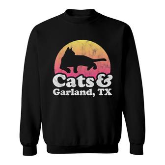 Cats And Garland, Tx's Or's Cat And Texas Sweatshirt | Mazezy