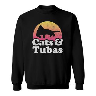 Cats And Tubas Men's Or Women's Cat And Tuba Sweatshirt | Mazezy