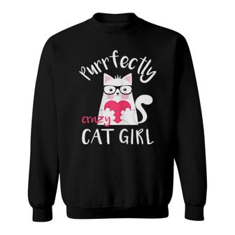 Cats Crazy Cat Girl Cat Mom Sweatshirt | Mazezy
