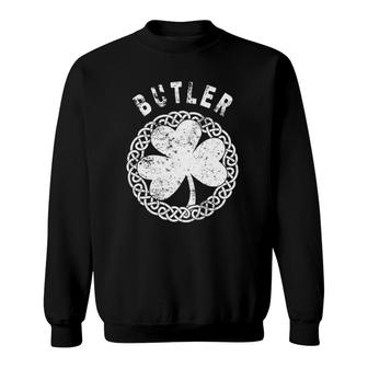 Celtic Theme Butler Irish Family Name Sweatshirt | Mazezy