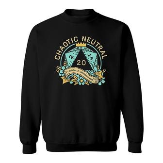 Chaotic Neutral Alignment D20 Tabletop Rpg Gamers Dungeons & Dragons Sweatshirt | Mazezy