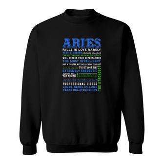 Characteristics Of Aries Sweatshirt | Mazezy