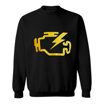 Check Engine Light Funny Mechanic Sweatshirt | Mazezy